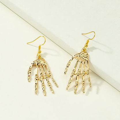 Fashion Skull Palm Alloy Earrings Wholesale