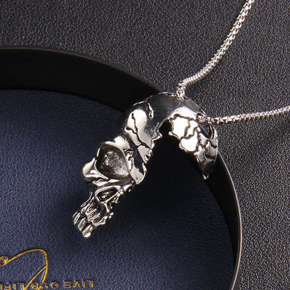 Wholesale Jewelry Fashion Skull 201 Stainless Steel Zinc Alloy Pendant Necklace