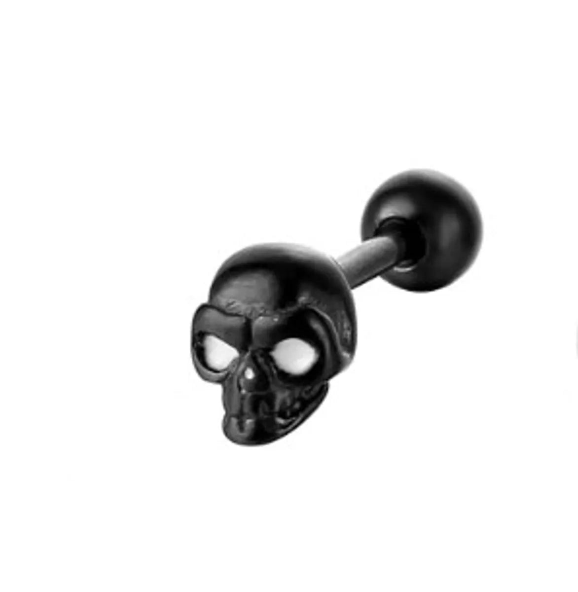 1 Piece Fashion Skull Stainless Steel Plating Ear Studs