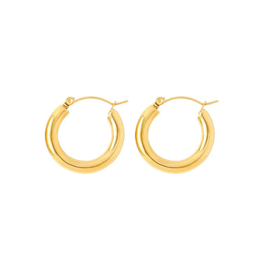 Fashion  Small Circle Titanium Steel Earrings