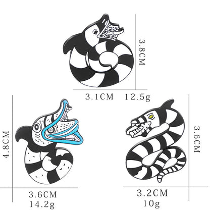 Fashion Snake Alloy Enamel Unisex Brooches