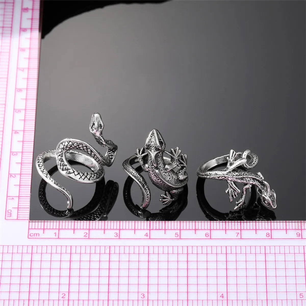 Fashion Snake Lizard Stainless Steel Alloy Rings 1 Piece