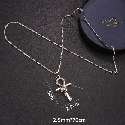 Fashion Snake Stainless Steel Plating Pendant Necklace 1 Piece