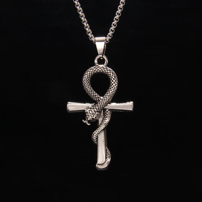 Fashion Snake Stainless Steel Plating Pendant Necklace 1 Piece