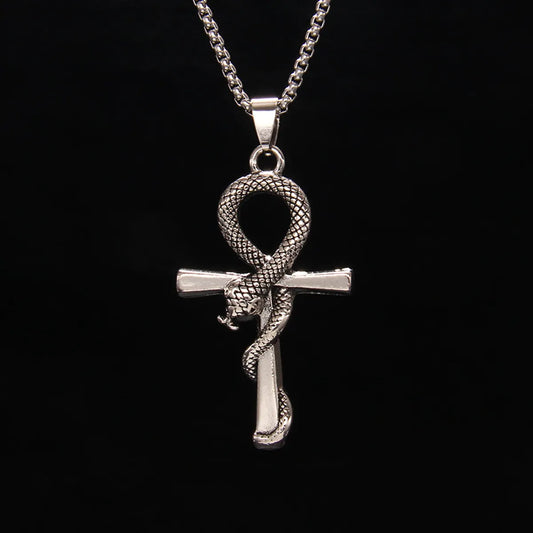 Fashion Snake Stainless Steel Plating Pendant Necklace 1 Piece