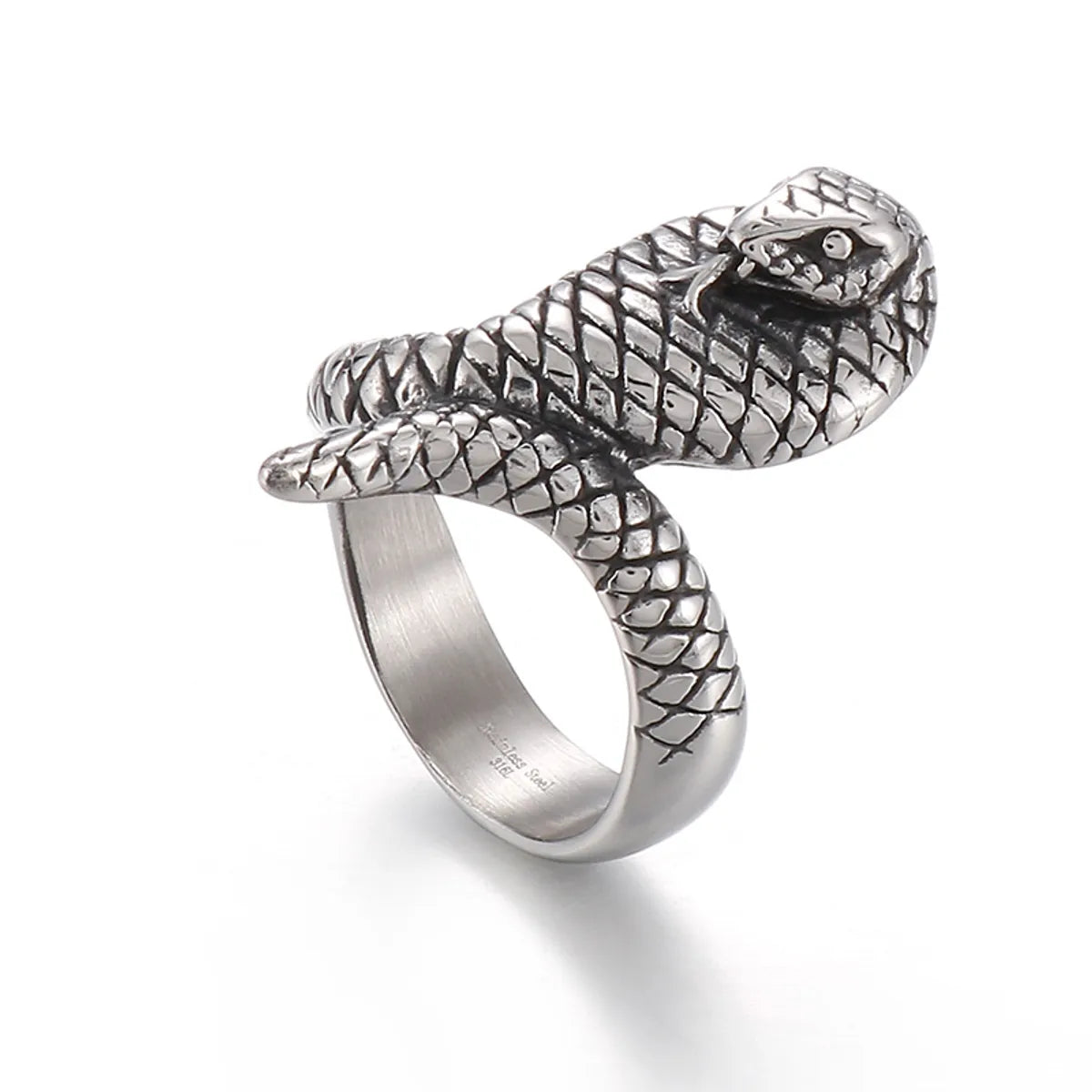 Wholesale Jewelry Fashion Snake 304 Stainless Steel Rings