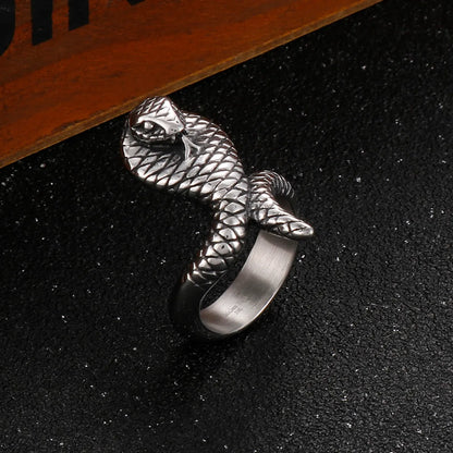 Wholesale Jewelry Fashion Snake 304 Stainless Steel Rings