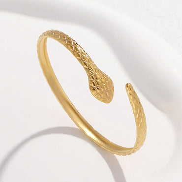 Fashion Snake Titanium Steel Plating Bangle