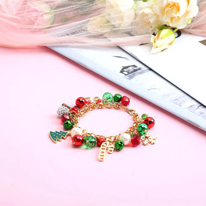 Fashion Snowflake Alloy Pearl Plating Inlay Rhinestones Bracelets