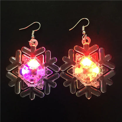 Fashion Snowflake Alloy Plastic Christmas Women's Drop Earrings 1 Pair