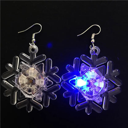 Fashion Snowflake Alloy Plastic Christmas Women's Drop Earrings 1 Pair