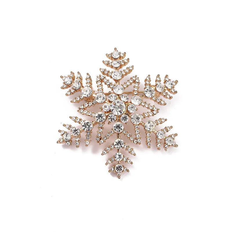 Fashion Snowflake Imitation Pearl Alloy Rhinestone Women'S Brooches