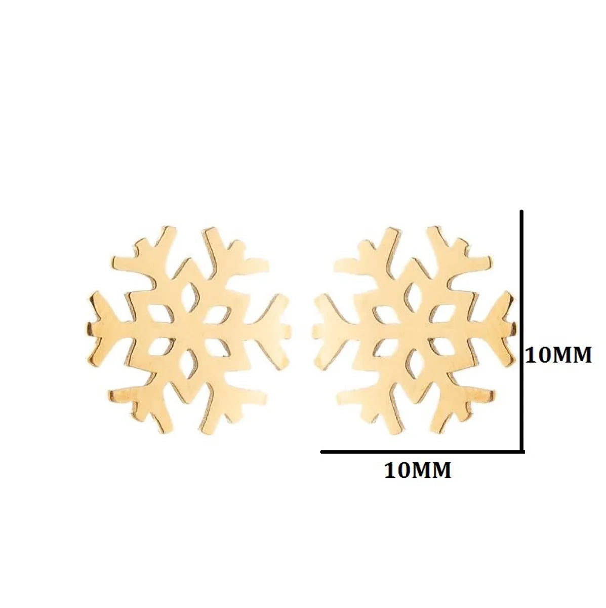 Fashion Snowflake Stainless Steel Plating Ear Studs 1 Pair