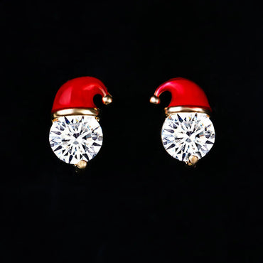 Fashion Snowman Alloy Inlay Rhinestones Women'S Earrings Ear Studs 1 Pair