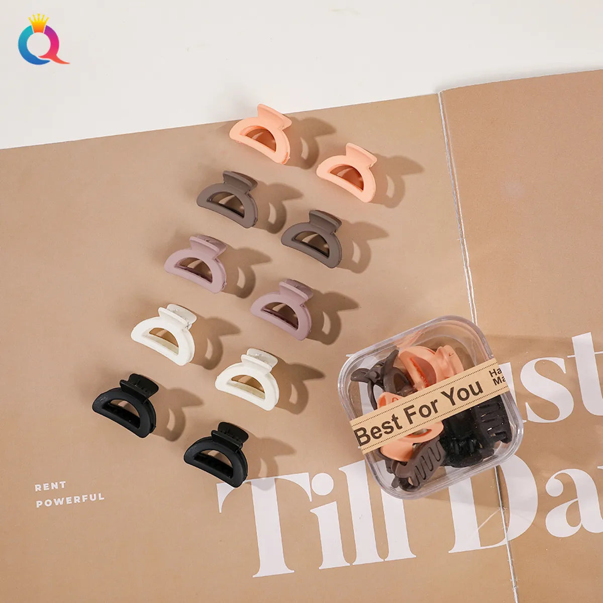 Fashion Solid Color Abs Hair Clip 1 Set