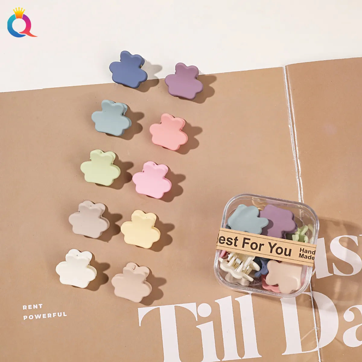 Fashion Solid Color Abs Hair Clip 1 Set