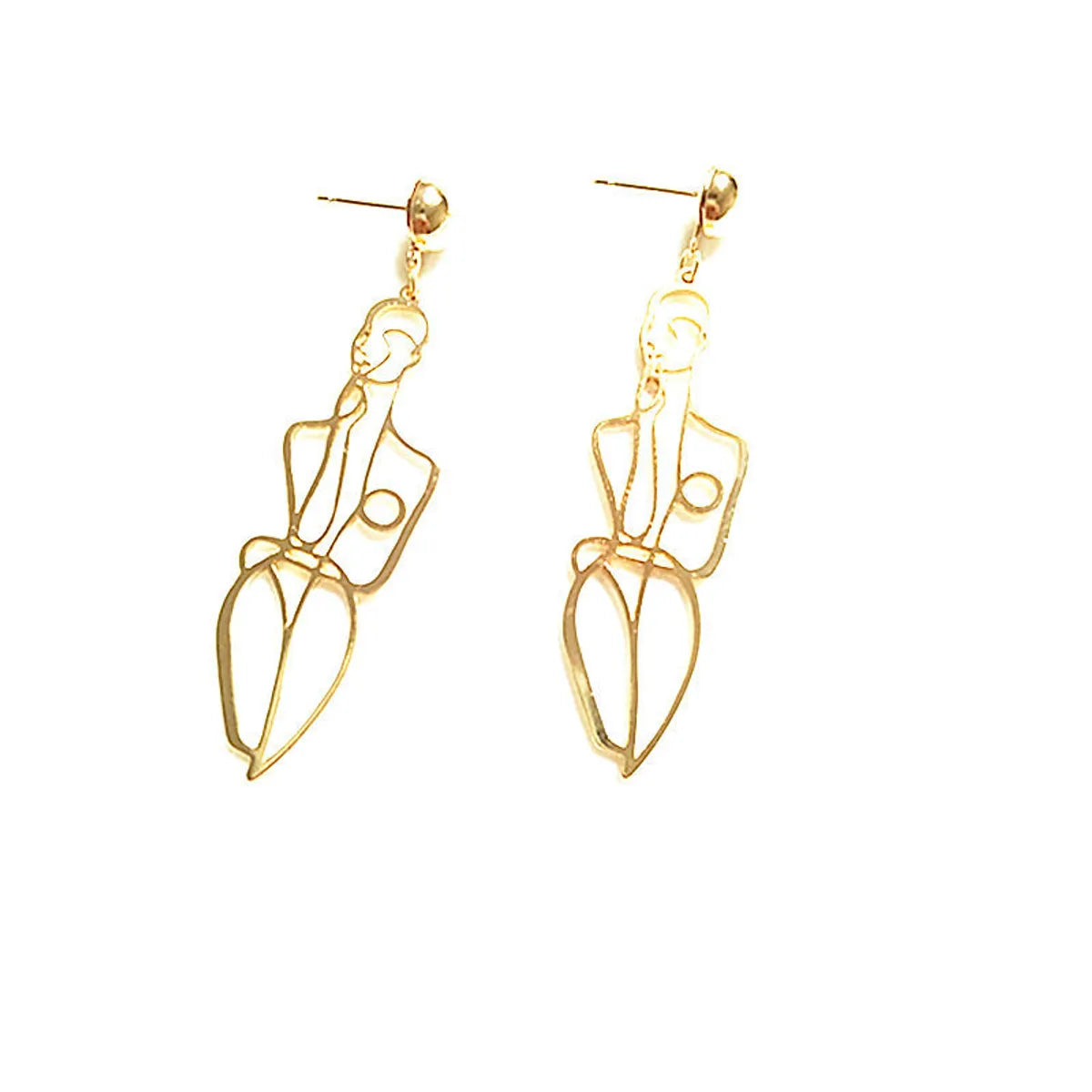 Fashion Solid Color Alloy Plating Women's Drop Earrings 1 Pair