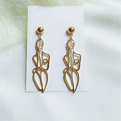 Fashion Solid Color Alloy Plating Women's Drop Earrings 1 Pair