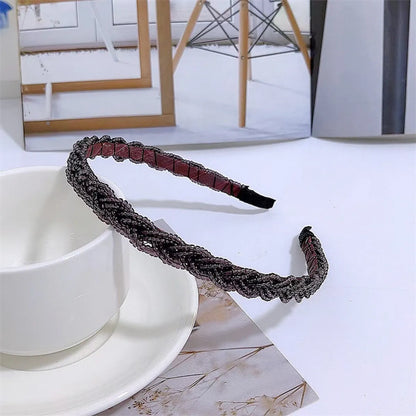 Fashion Solid Color Artificial Pearl Beaded Hair Band