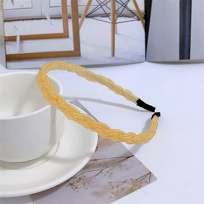 Fashion Solid Color Artificial Pearl Beaded Hair Band