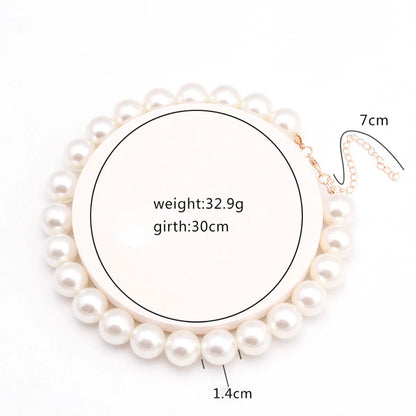 Fashion Solid Color Artificial Pearl Women's Necklace 1 Piece