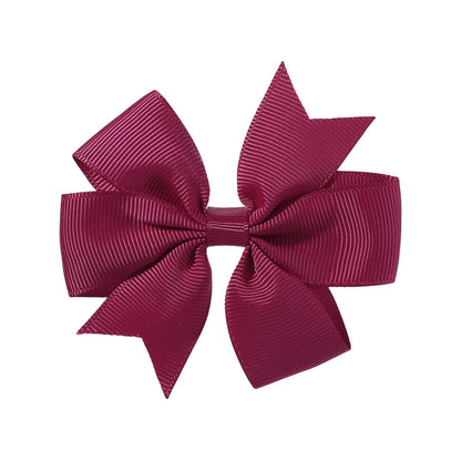 Fashion Solid Color Bow Knot Cloth Hair Clip 1 Piece