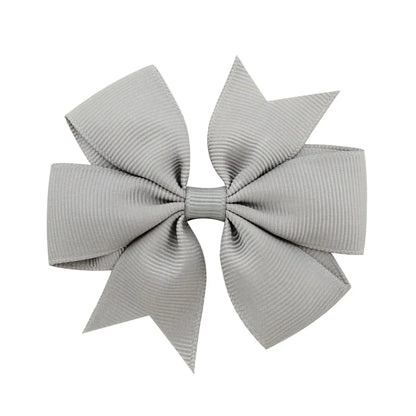 Fashion Solid Color Bow Knot Cloth Hair Clip 1 Piece