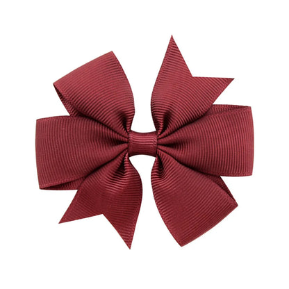 Fashion Solid Color Bow Knot Cloth Hair Clip 1 Piece