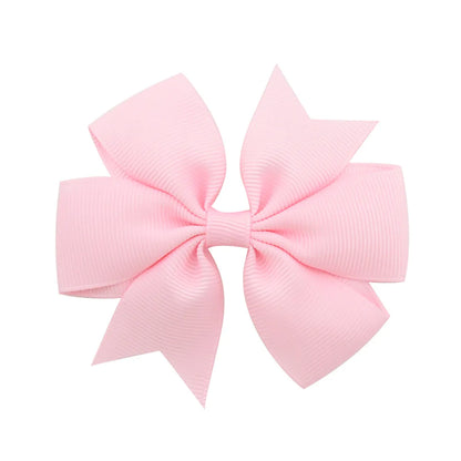 Fashion Solid Color Bow Knot Cloth Hair Clip 1 Piece