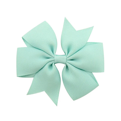 Fashion Solid Color Bow Knot Cloth Hair Clip 1 Piece