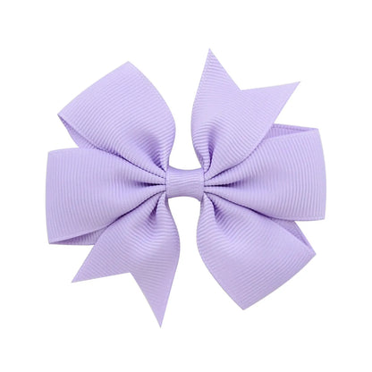 Fashion Solid Color Bow Knot Cloth Hair Clip 1 Piece