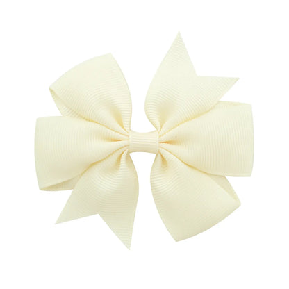 Fashion Solid Color Bow Knot Cloth Hair Clip 1 Piece