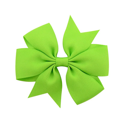 Fashion Solid Color Bow Knot Cloth Hair Clip 1 Piece