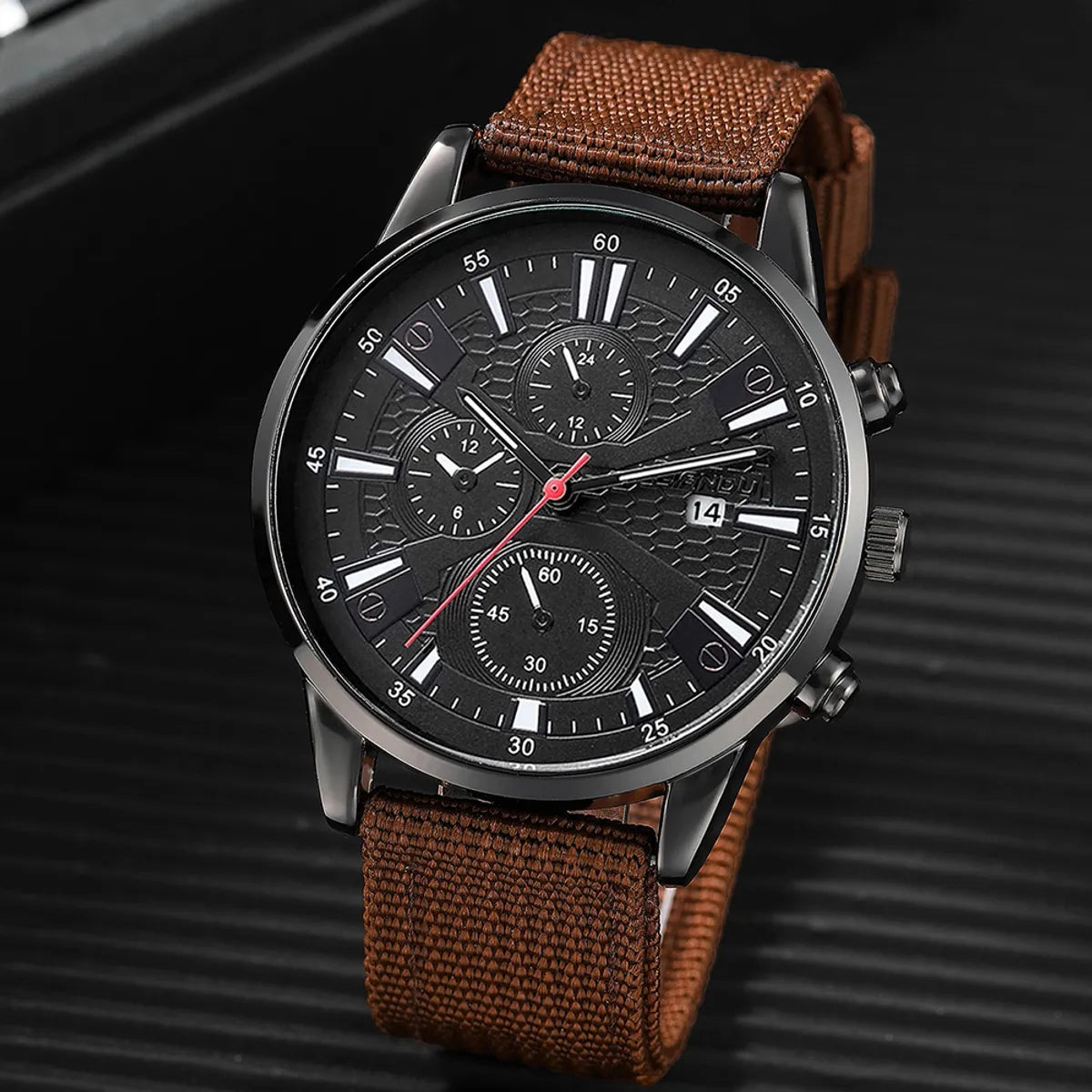 Fashion Solid Color Buckle Quartz Men'S Watches