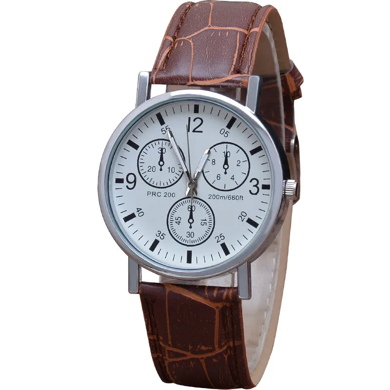 Fashion Solid Color Buckle Quartz Men'S Watches