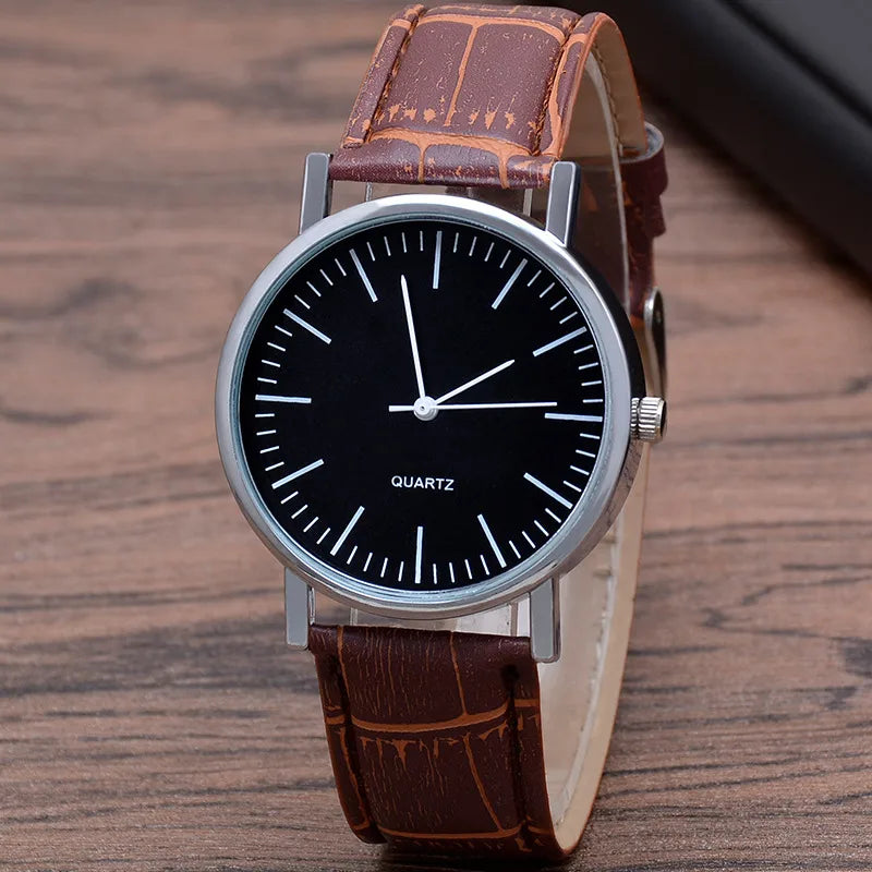 Fashion Solid Color Buckle Quartz Men'S Watches