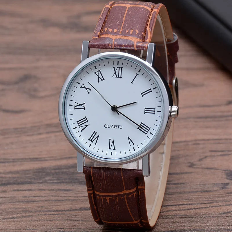 Fashion Solid Color Buckle Quartz Men'S Watches