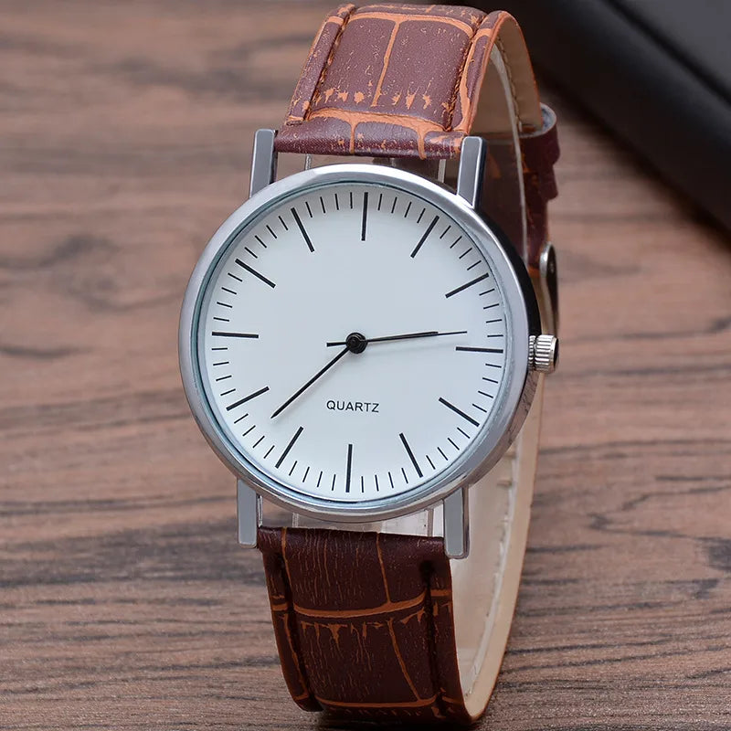 Fashion Solid Color Buckle Quartz Men'S Watches