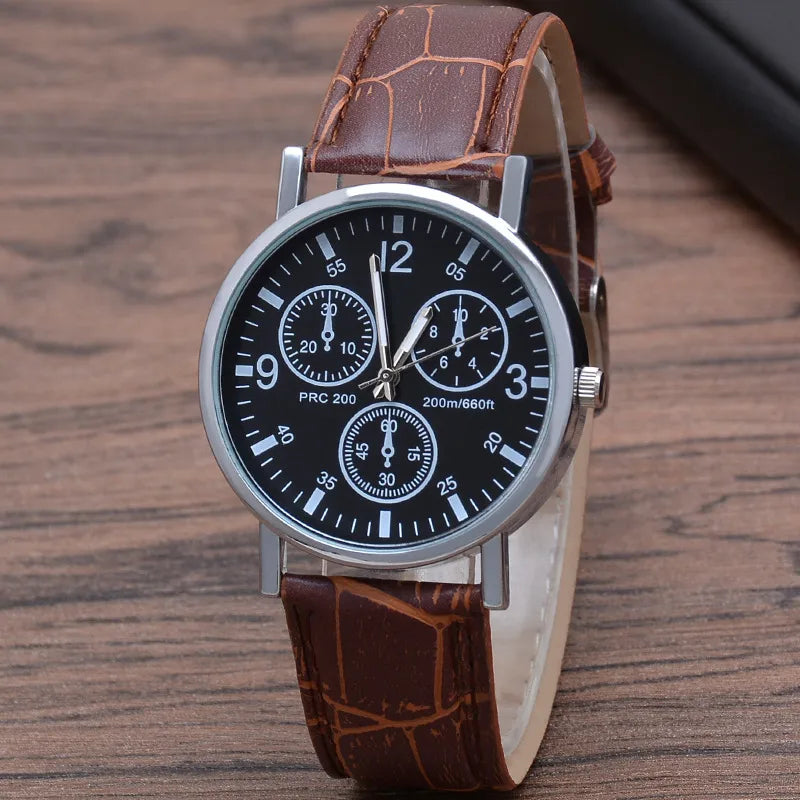 Fashion Solid Color Buckle Quartz Men'S Watches