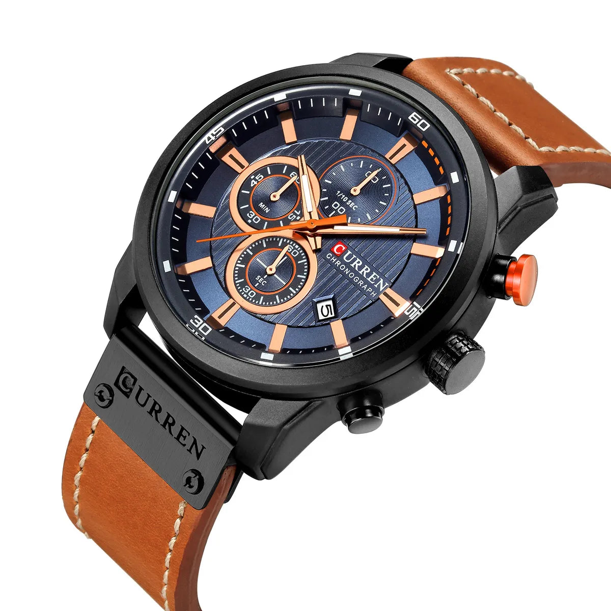 Fashion Solid Color Buckle Quartz Men'S Watches