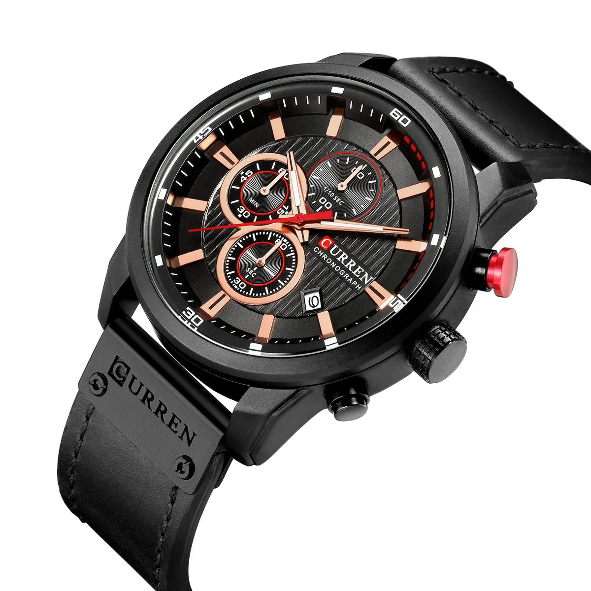 Fashion Solid Color Buckle Quartz Men'S Watches