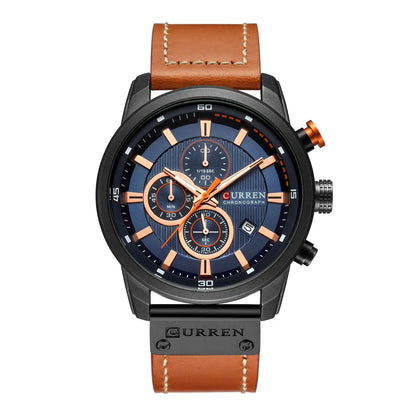 Fashion Solid Color Buckle Quartz Men'S Watches