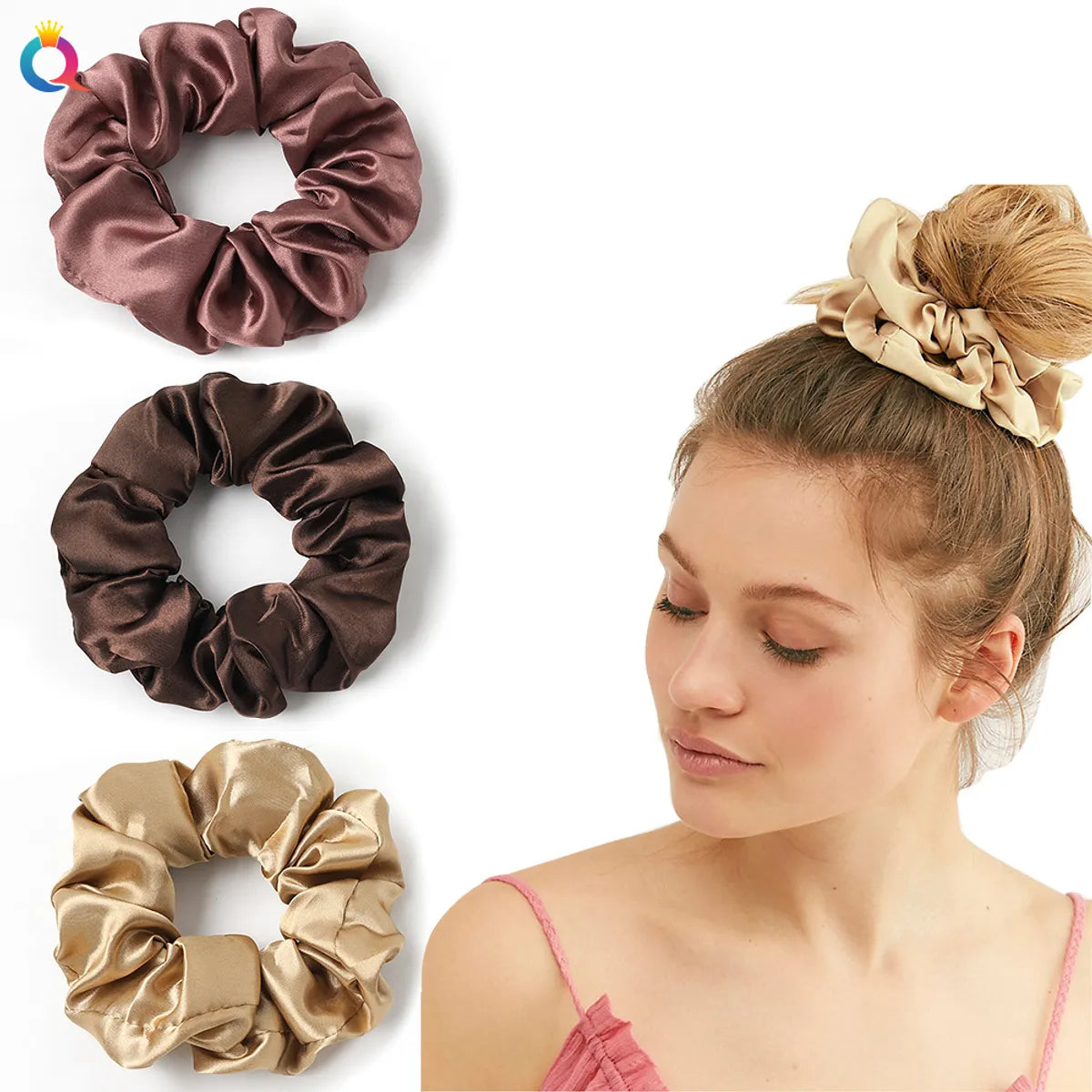 Fashion Solid Color Cloth Handmade Hair Band 1 Piece