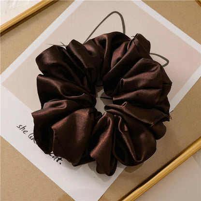 Fashion Solid Color Cloth Handmade Hair Tie 1 Piece