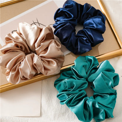 Fashion Solid Color Cloth Handmade Hair Tie 1 Piece