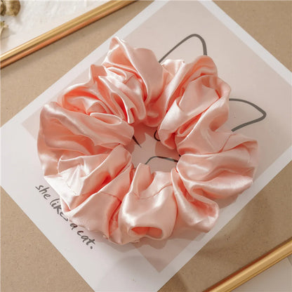 Fashion Solid Color Cloth Handmade Hair Tie 1 Piece