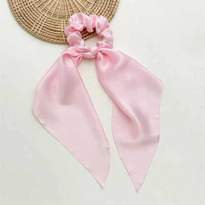 Fashion Solid Color Cloth Pleated Hair Tie 1 Piece