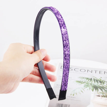 Fashion Solid Color Cloth Sequins Hair Band 1 Piece