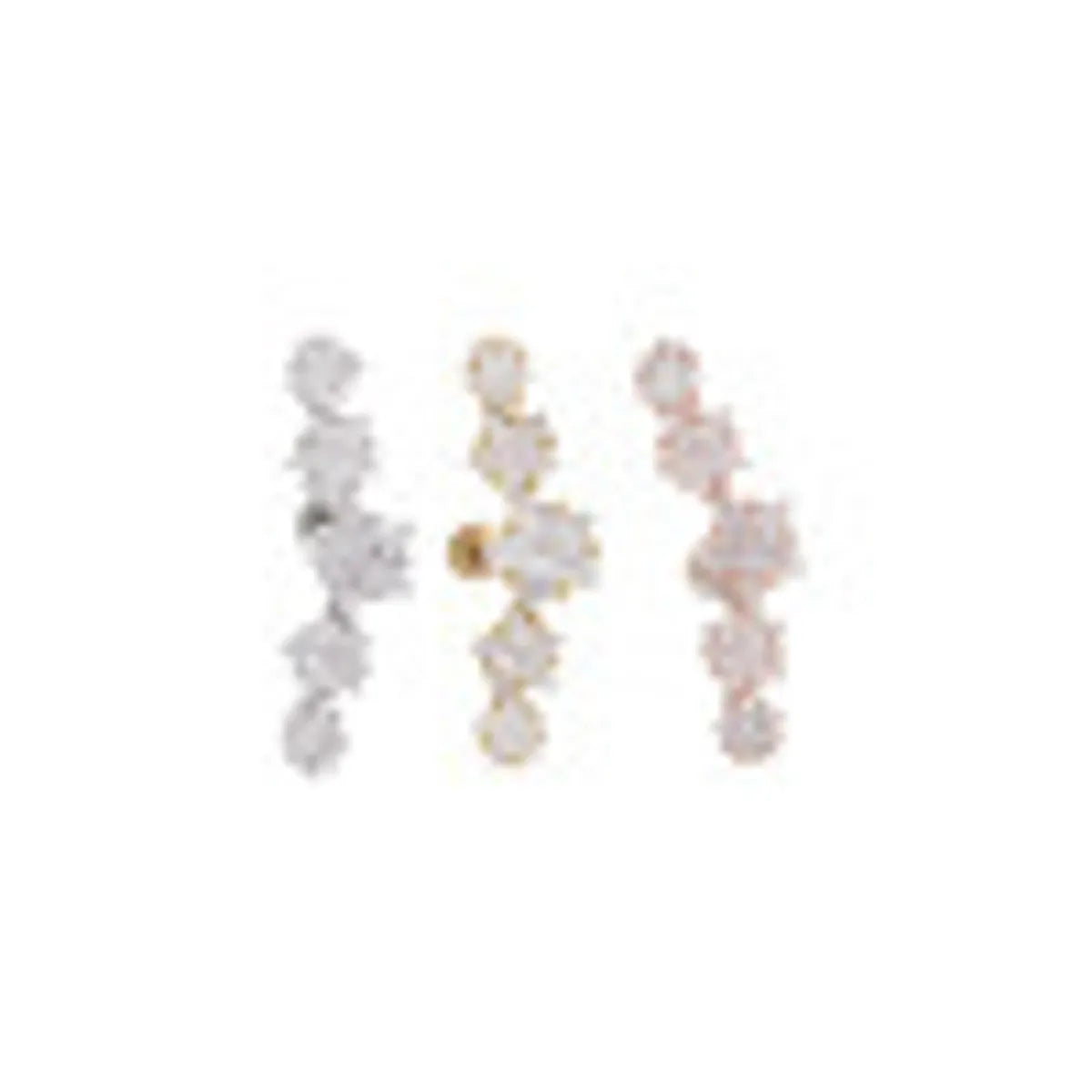 1 Piece Fashion Solid Color Inlay Copper Zircon Ear Studs