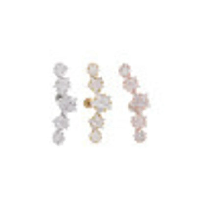 1 Piece Fashion Solid Color Inlay Copper Zircon Ear Studs